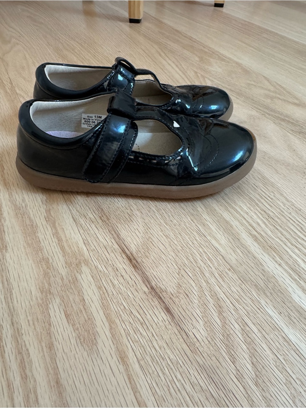 Livie & Luca Black Patent T-Strap Kids Mary Janes